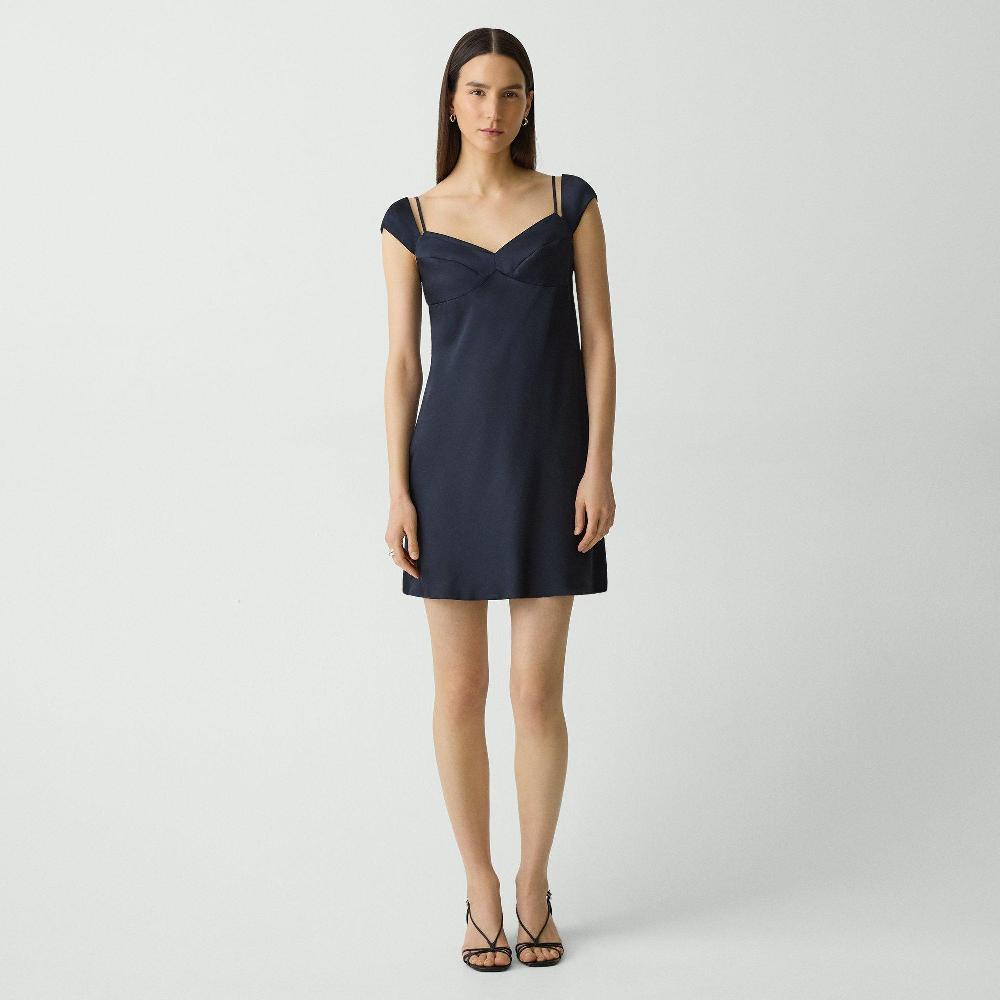j brand Camisole Dress in Crushed Satin nocturne navy