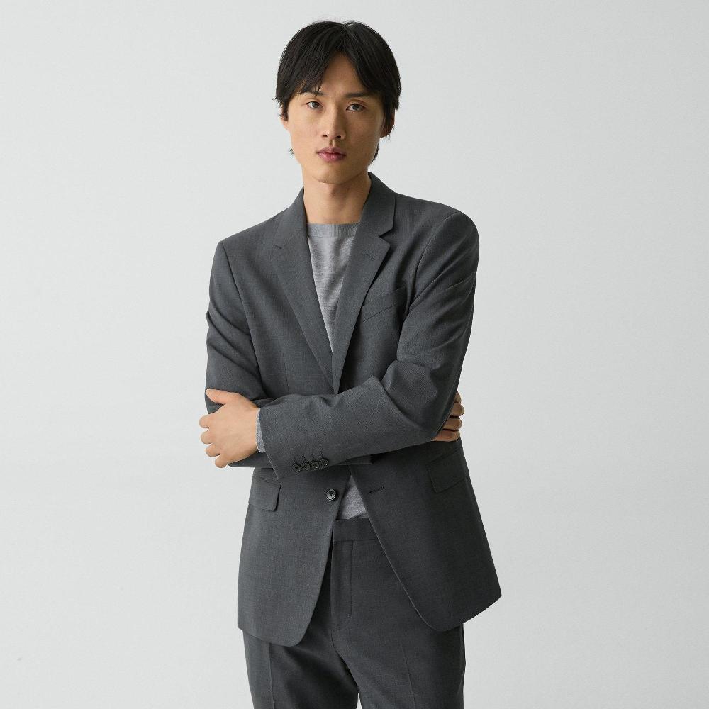 j brand Chambers Blazer in Stretch Wool medium charcoal