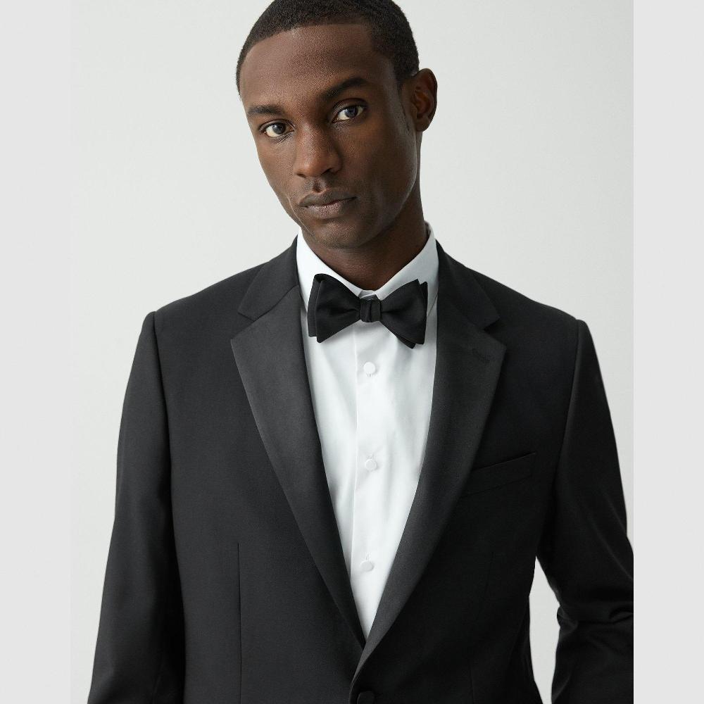 J Brand Chambers Tuxedo Blazer In Stretch Wool Black