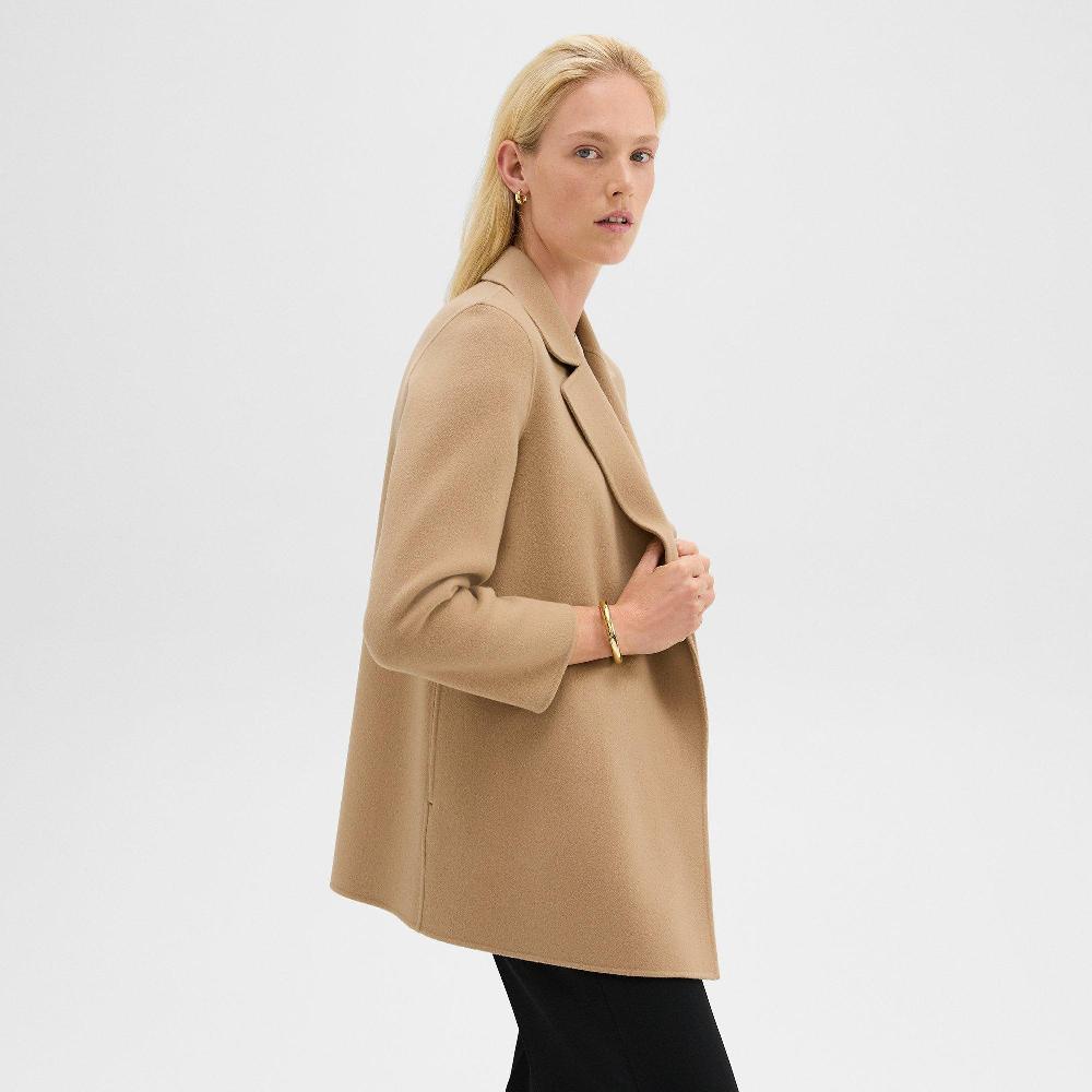 J Brand Clairene Jacket In Double-Face Wool-Cashmere New Camel