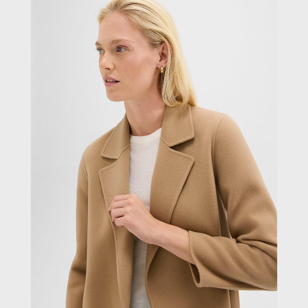 J Brand Clairene Jacket In Double-Face Wool-Cashmere New Camel