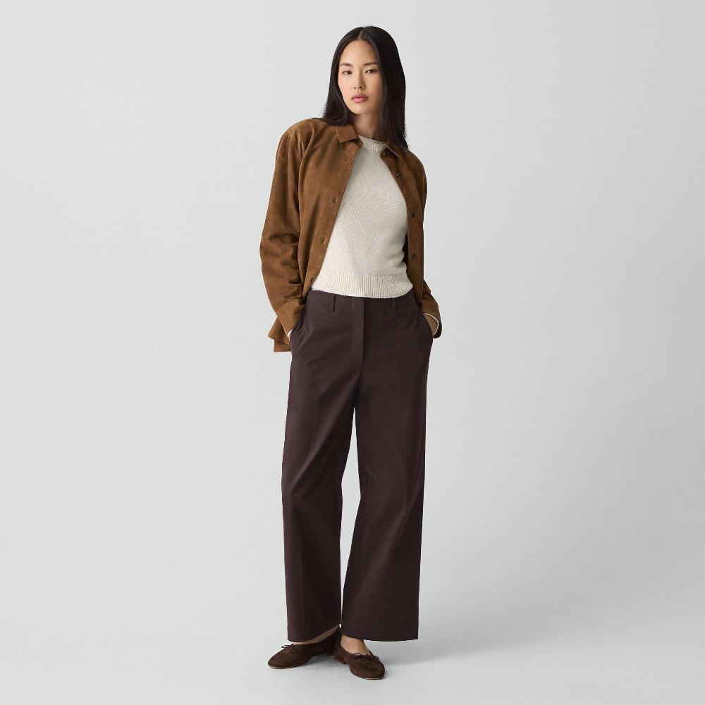 j brand Classic Straight Pant in Brushed Chino cacao