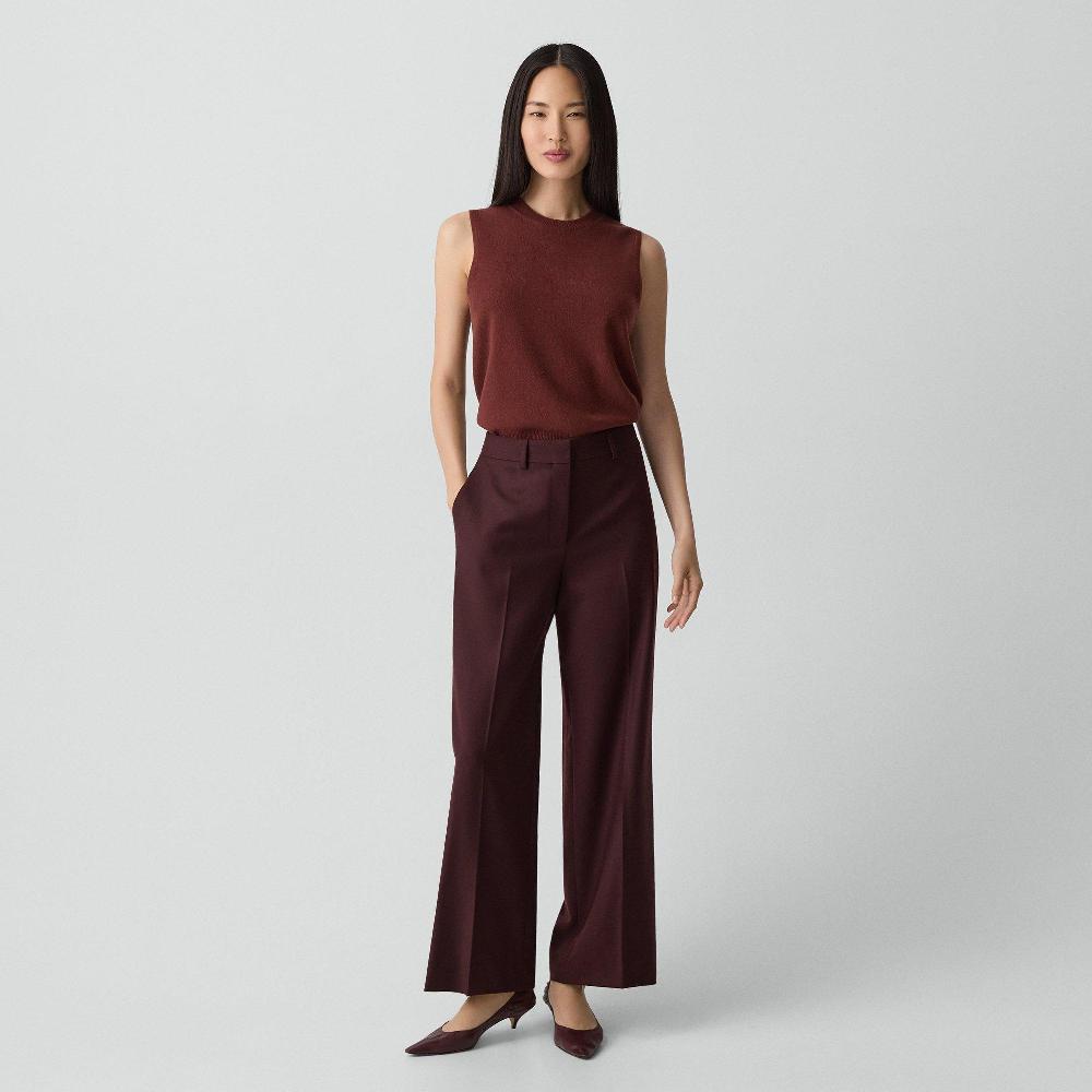 j brand Classic Straight Pant in Sleek Flannel merlot
