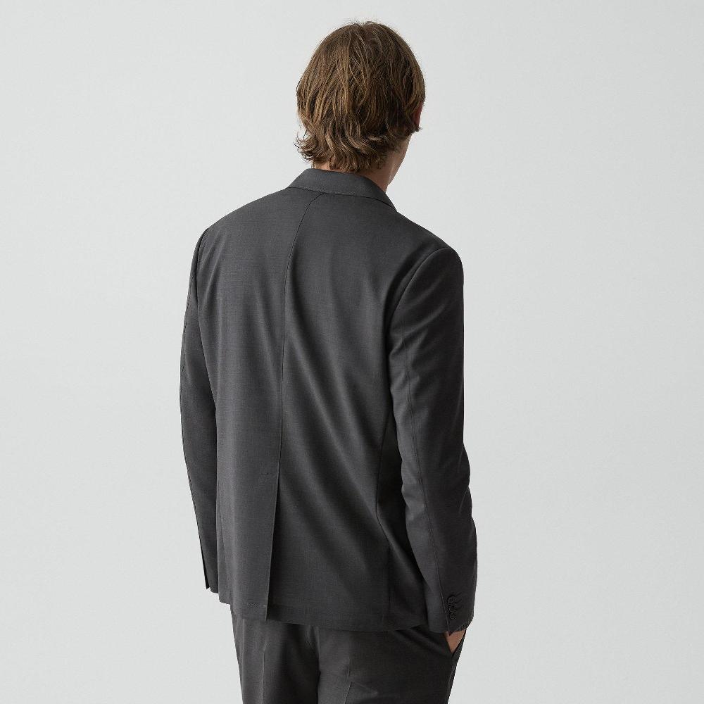J Brand Clinton Blazer In Motion Wool Charcoal Melange