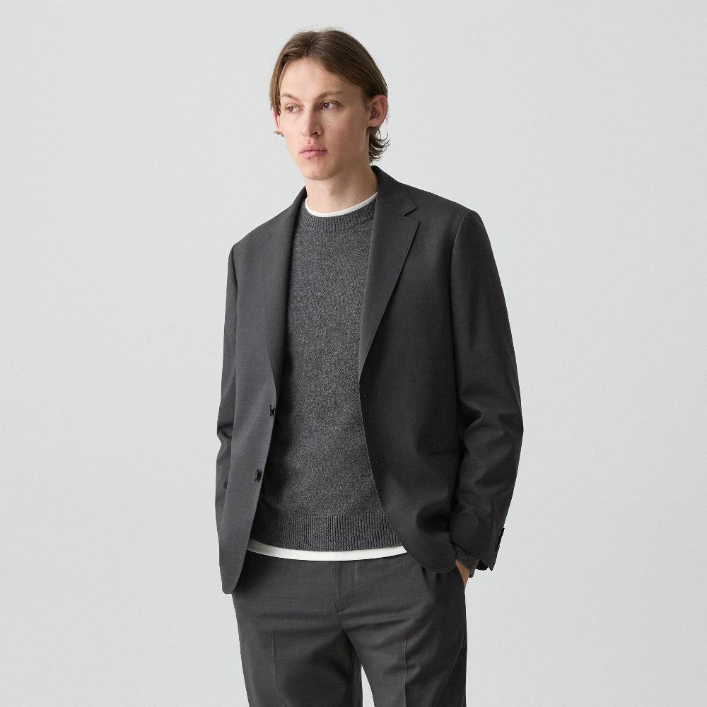 j brand Clinton Blazer in Motion Wool charcoal melange