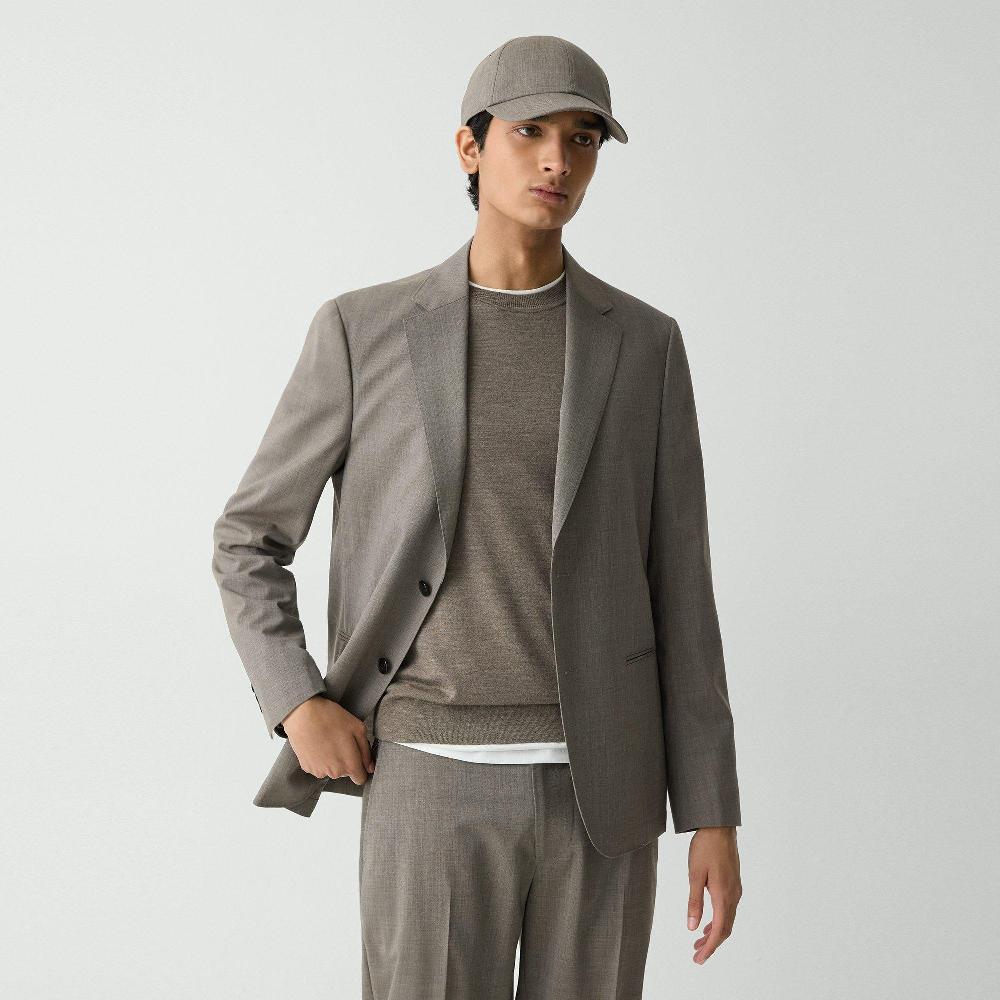J Brand Clinton Blazer In Motion Wool Walnut Melange