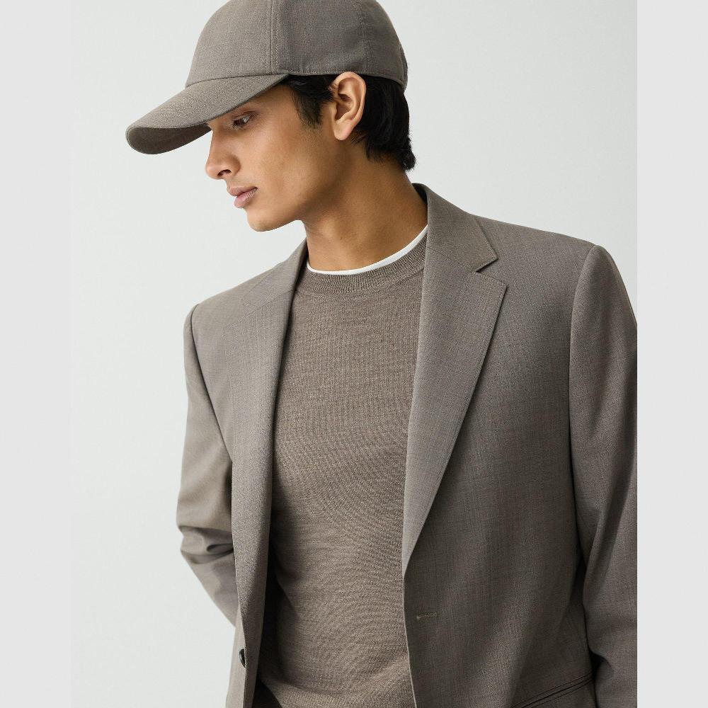 J Brand Clinton Blazer In Motion Wool Walnut Melange