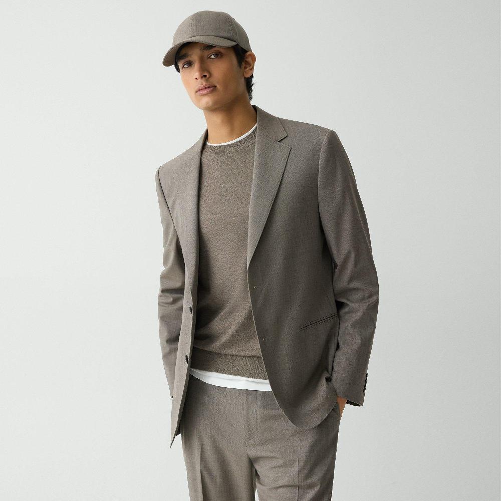 j brand Clinton Blazer in Motion Wool walnut melange