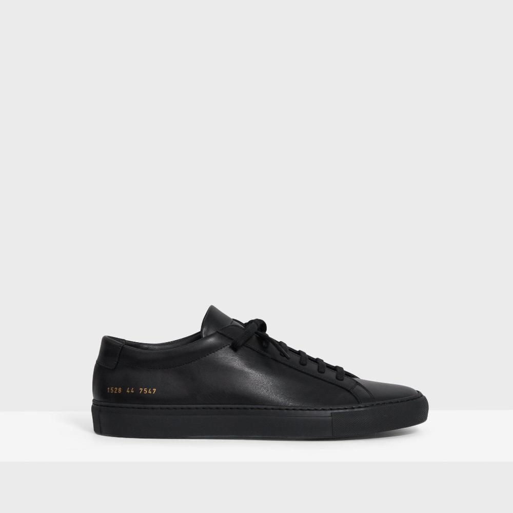 J Brand Common Projects Men's Original Achilles Sneakers Black/black Sole
