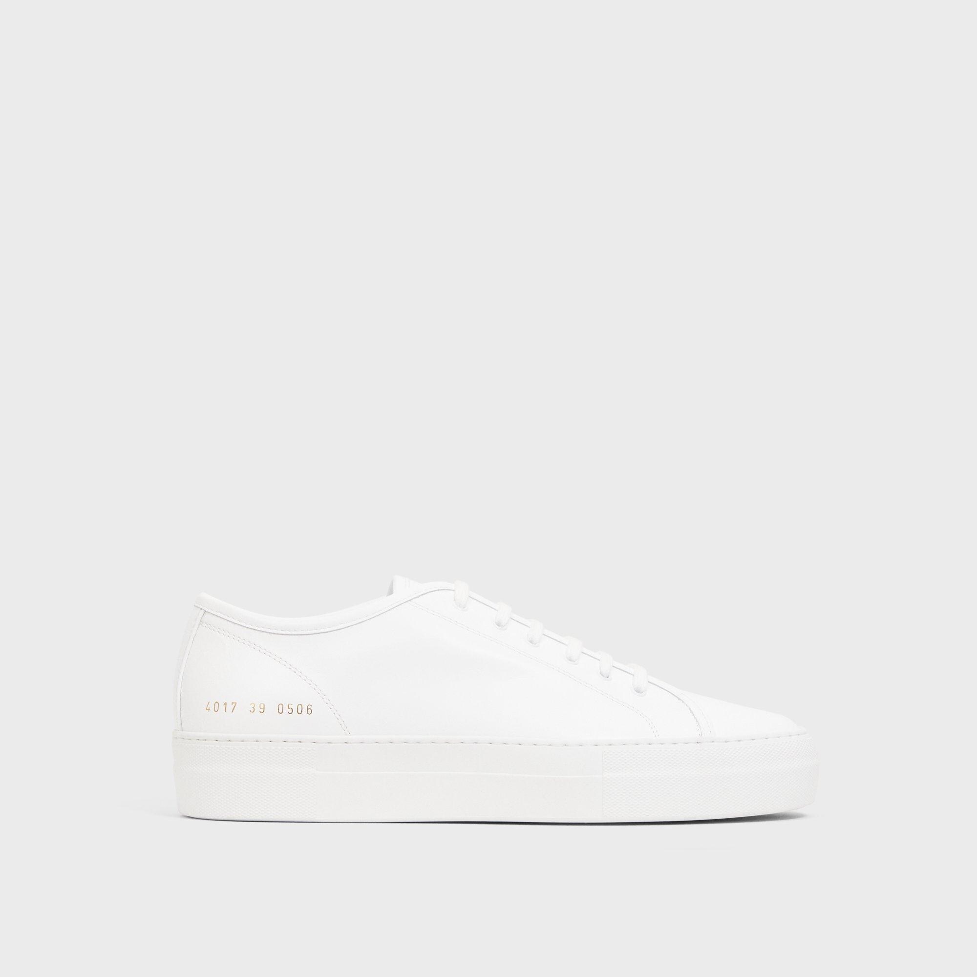 J Brand Common Projects Women’s Tournament Low-Top Super Platform Sneakers White
