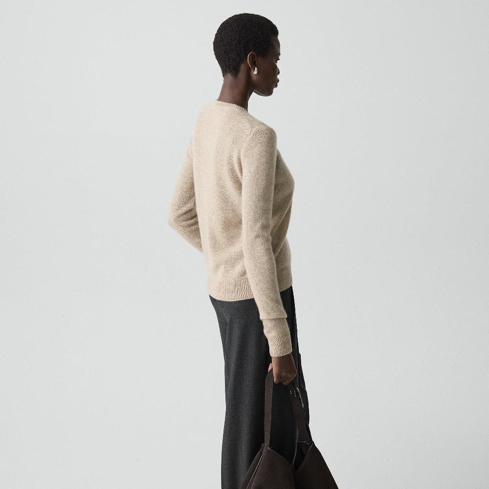 J Brand Crewneck Sweater In Feather Cashmere Oat Melange