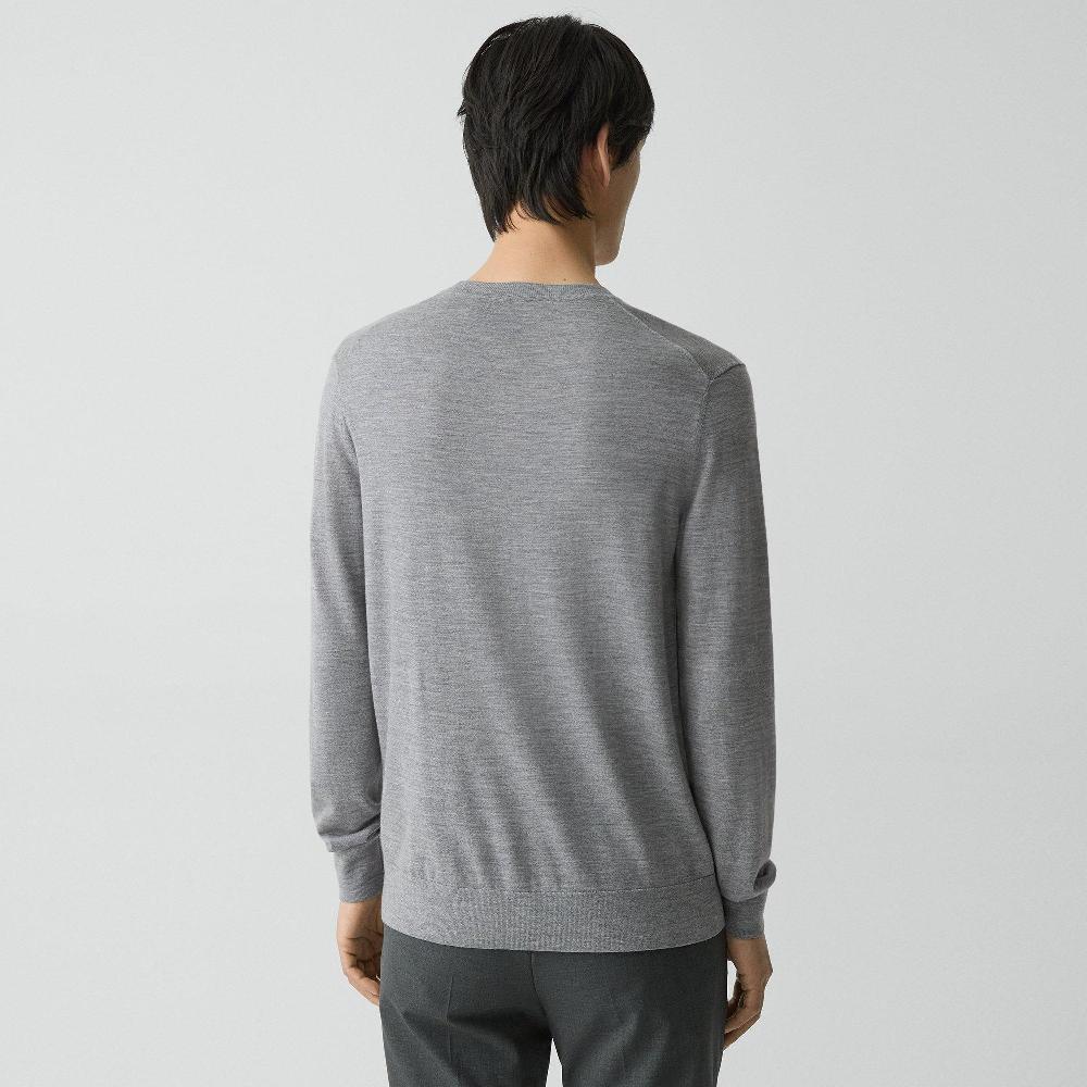 J Brand Crewneck Sweater In Regal Wool Cool Heather Grey