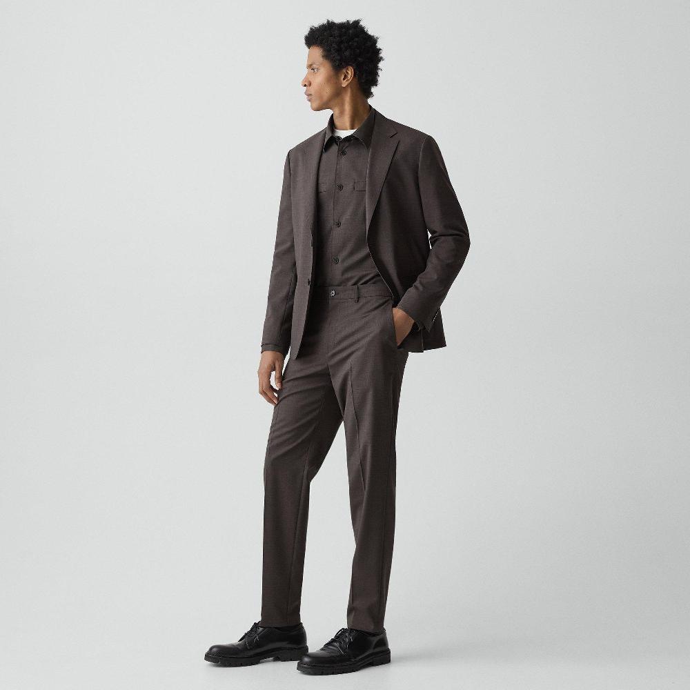 J Brand Curtis Drawstring Pant In Motion Wool Brownwood Melange