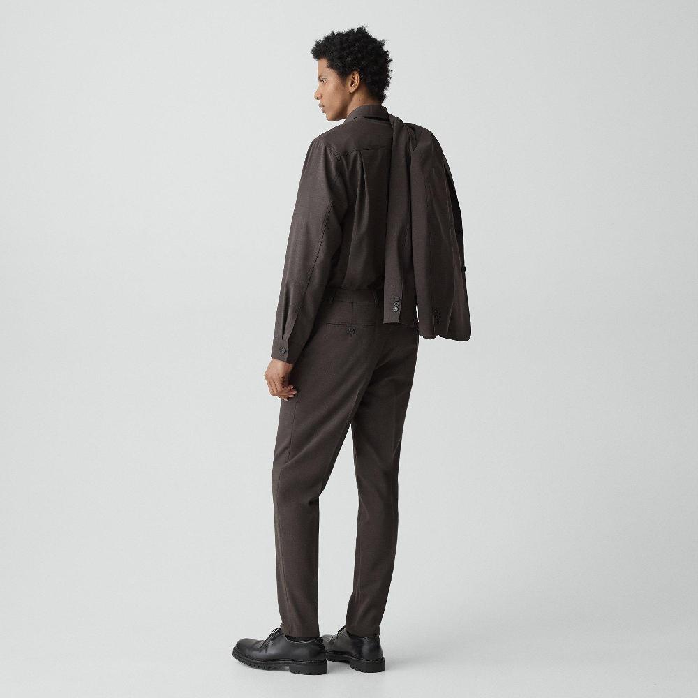 J Brand Curtis Drawstring Pant In Motion Wool Brownwood Melange