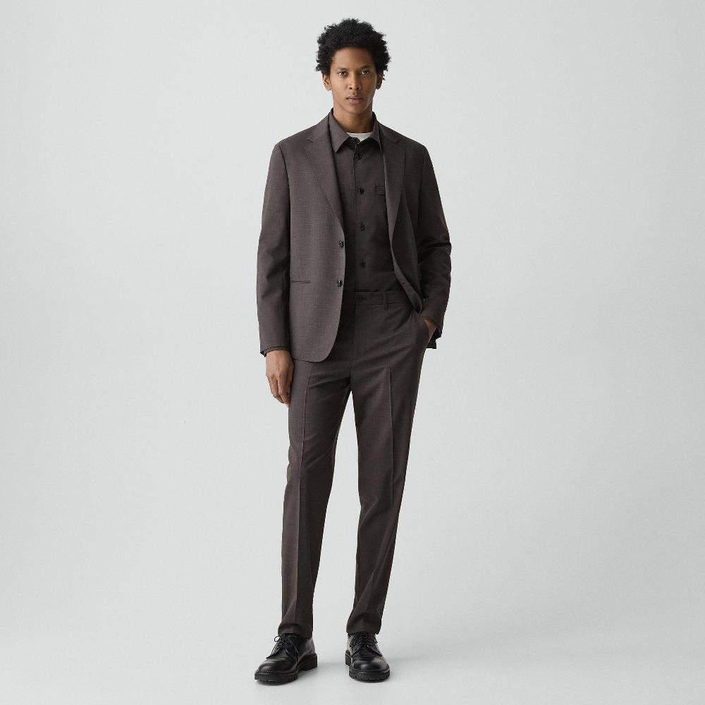 j brand Curtis Drawstring Pant in Motion Wool brownwood melange