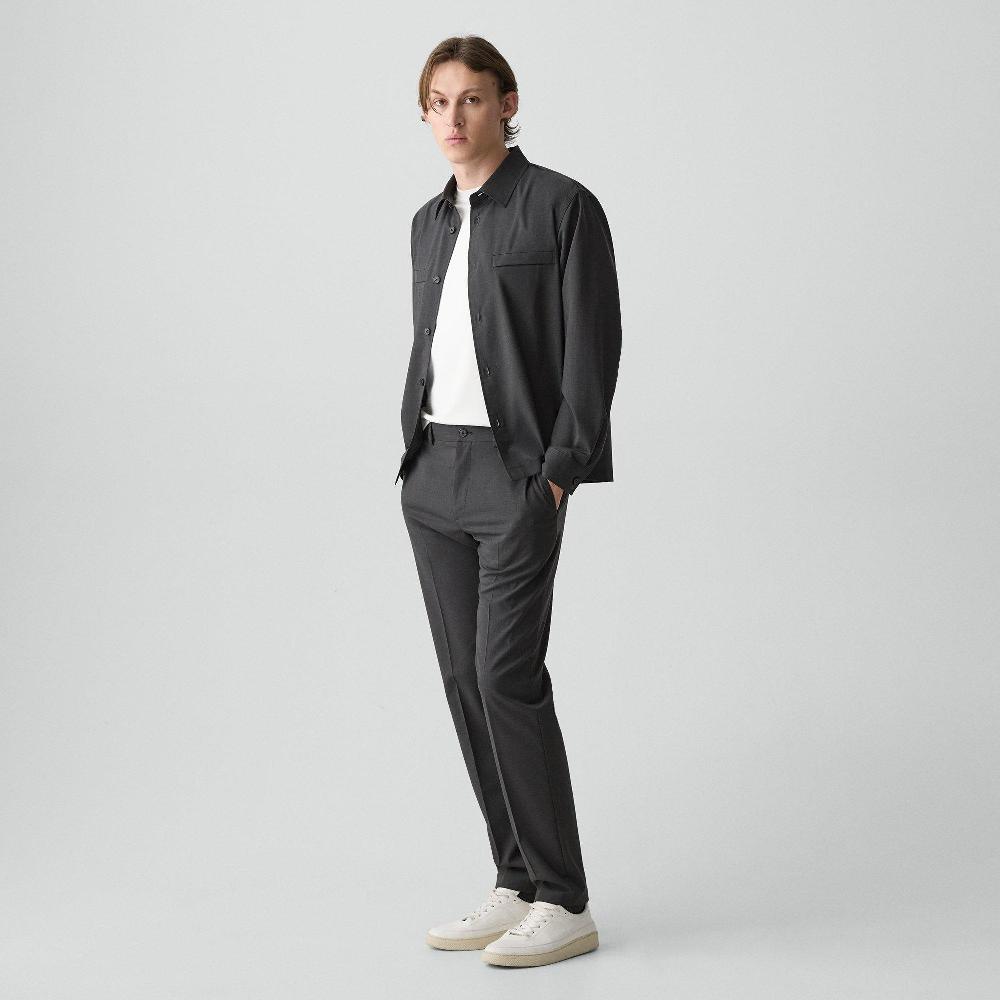 J Brand Curtis Drawstring Pant In Motion Wool Charcoal Melange