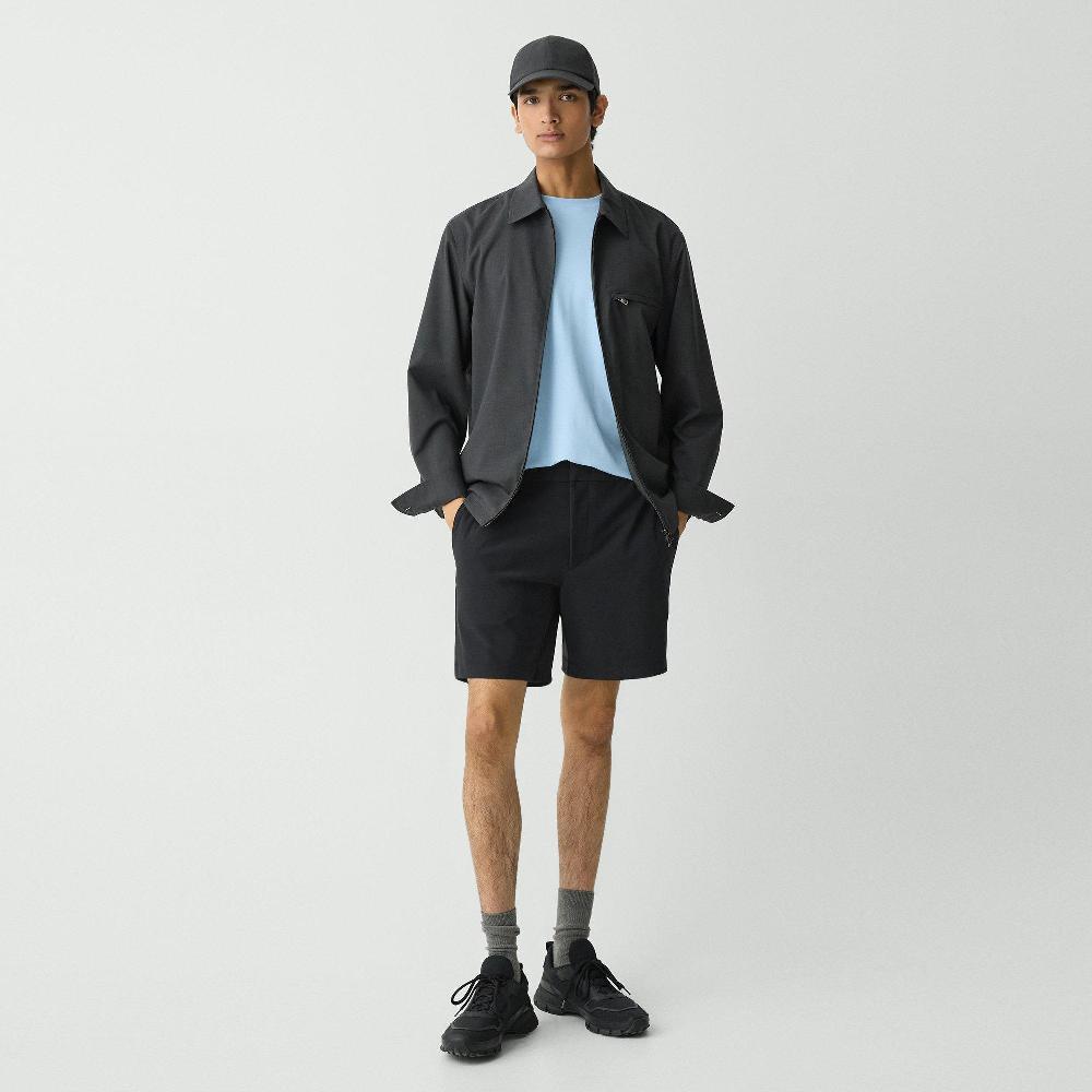 j brand Curtis Drawstring Short in Precision Ponte black