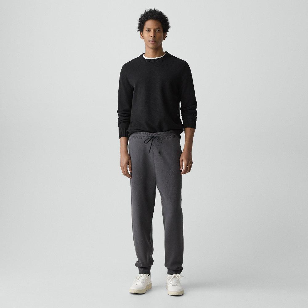 j brand Drawstring Jogger in Wool Bilen charcoal melange