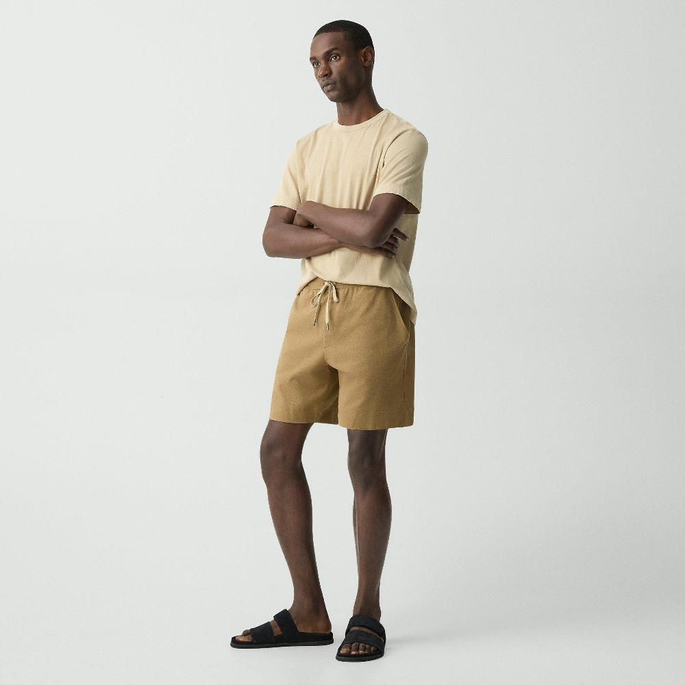 J Brand Drawstring Short In Terry Cotton Dark Chino