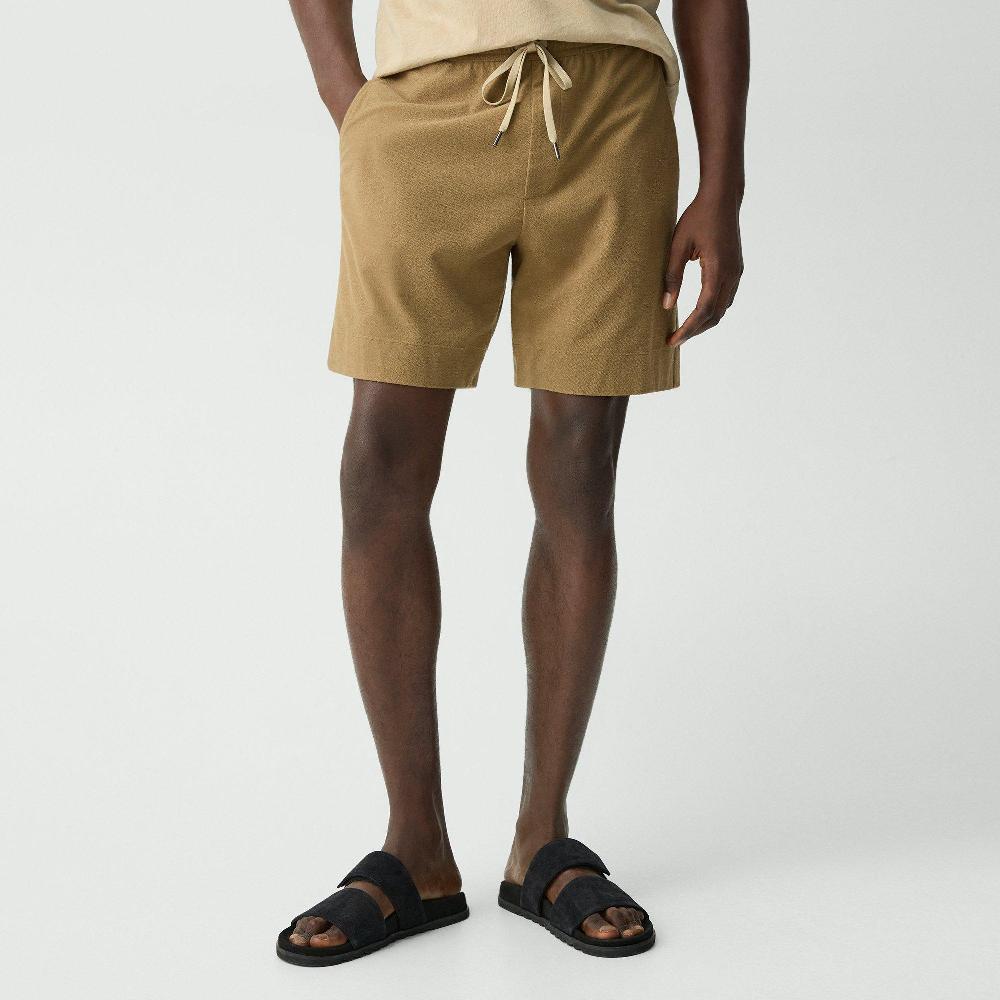 J Brand Drawstring Short In Terry Cotton Dark Chino