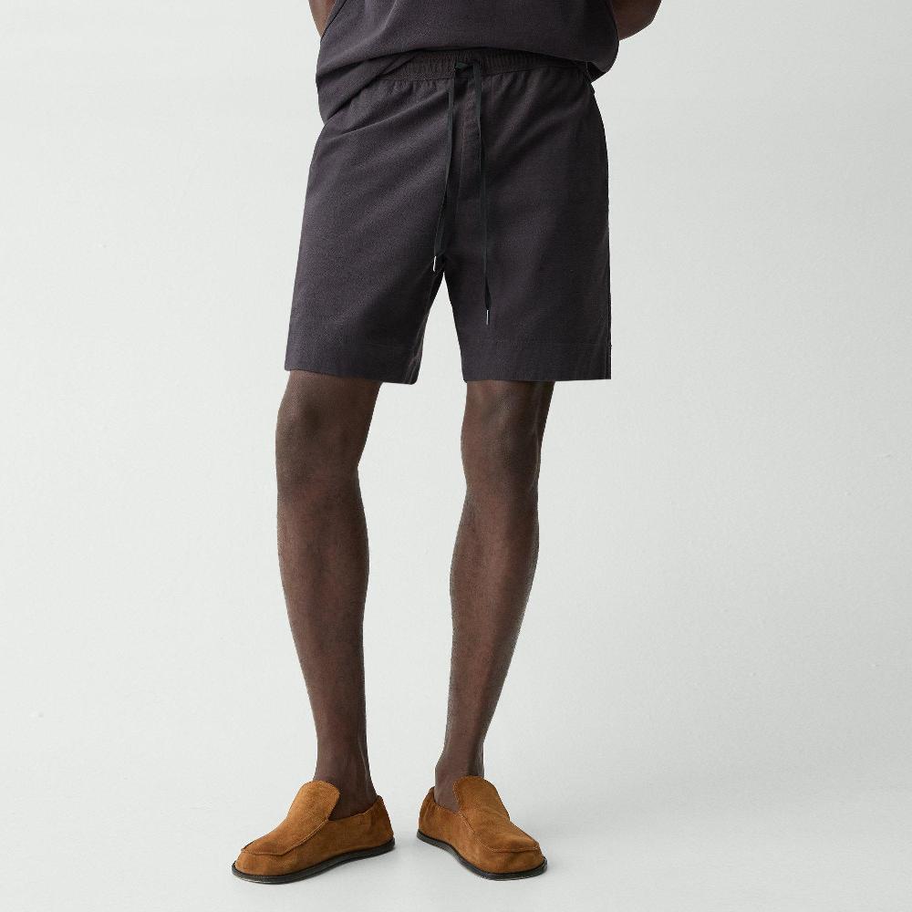 J Brand Drawstring Short In Terry Cotton Warm Carbon
