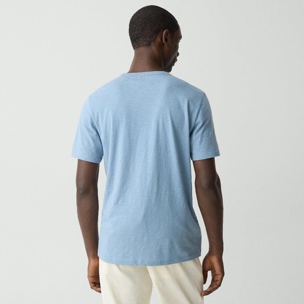 J Brand Essential Tee In Cosmos Slub Cotton Rainstorm