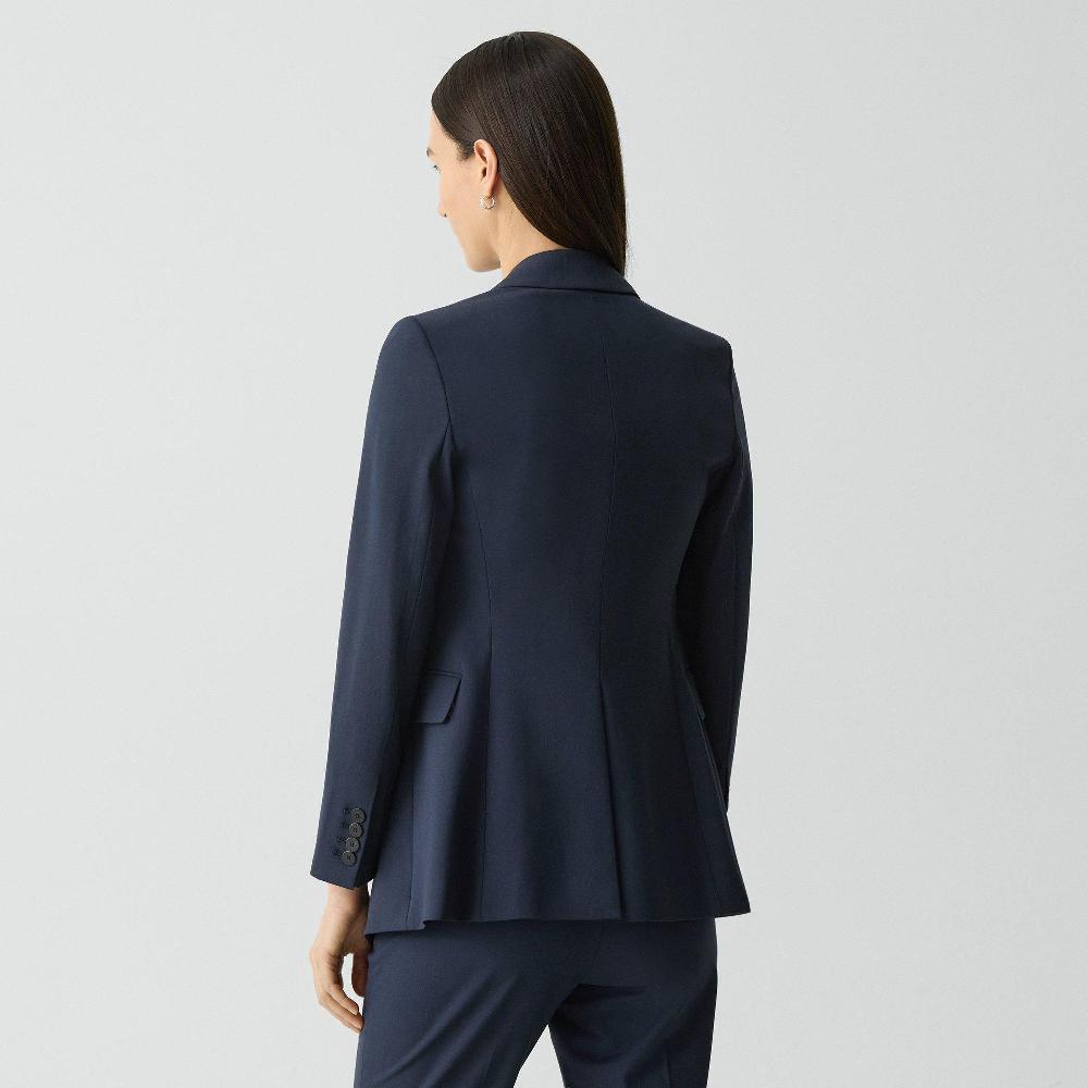 J Brand Etiennette Blazer In Good Wool Nocturne Navy