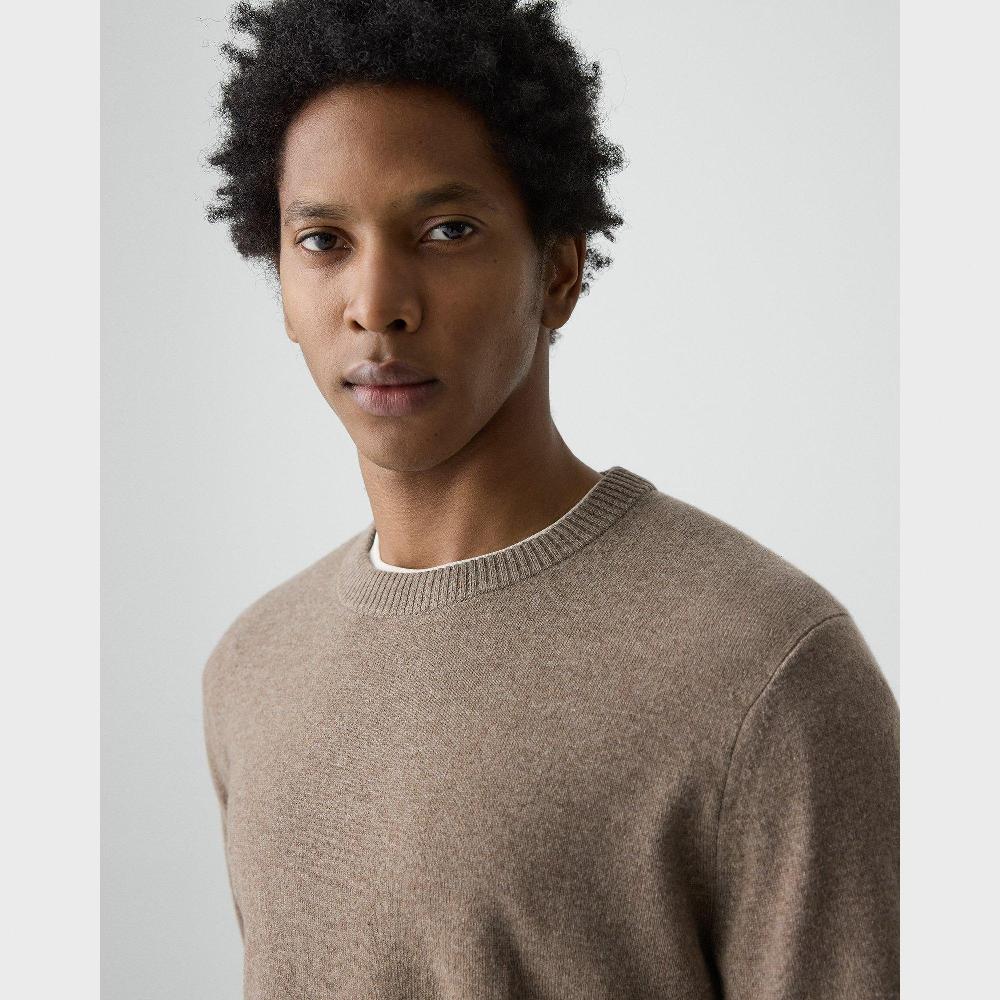J Brand Hilles Crewneck Sweater In Cashmere Dark Feather Melange