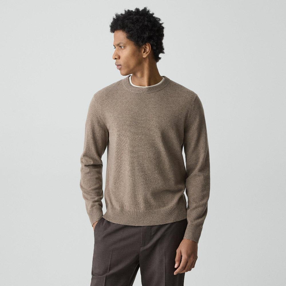 j brand Hilles Crewneck Sweater in Cashmere dark feather melange