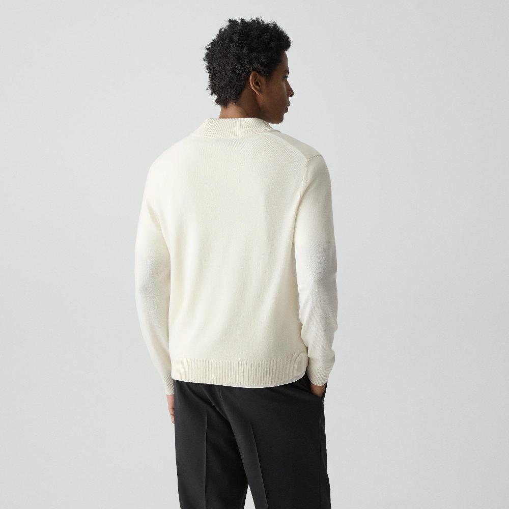 J Brand Hilles Quarter-Zip Sweater In Cashmere Winter Ivory