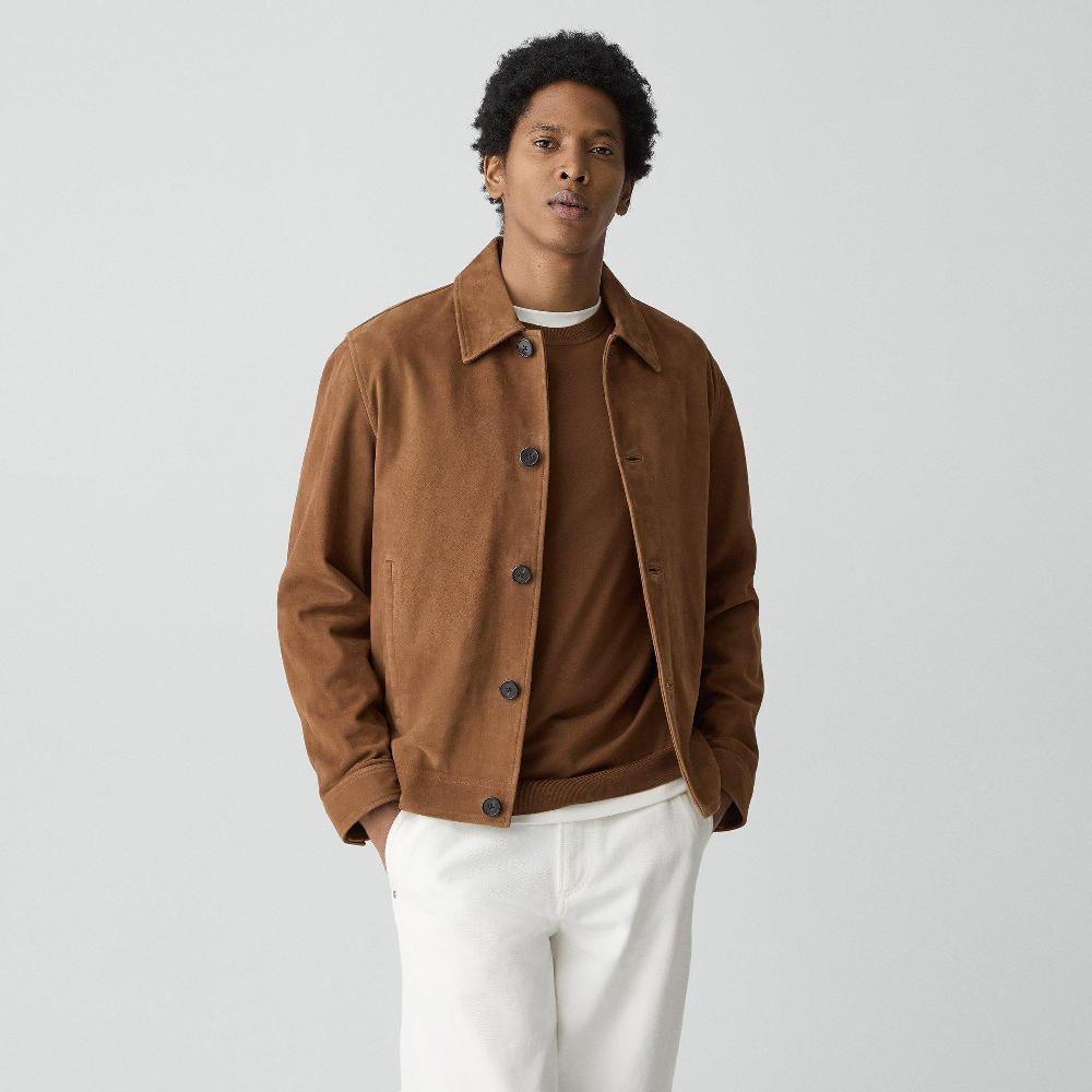 j brand Amos Jacket in Suede cafe