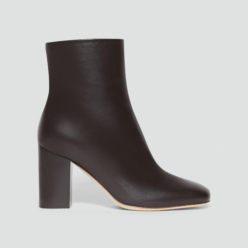 J Brand Ankle Boot In Smooth Leather Cacao
