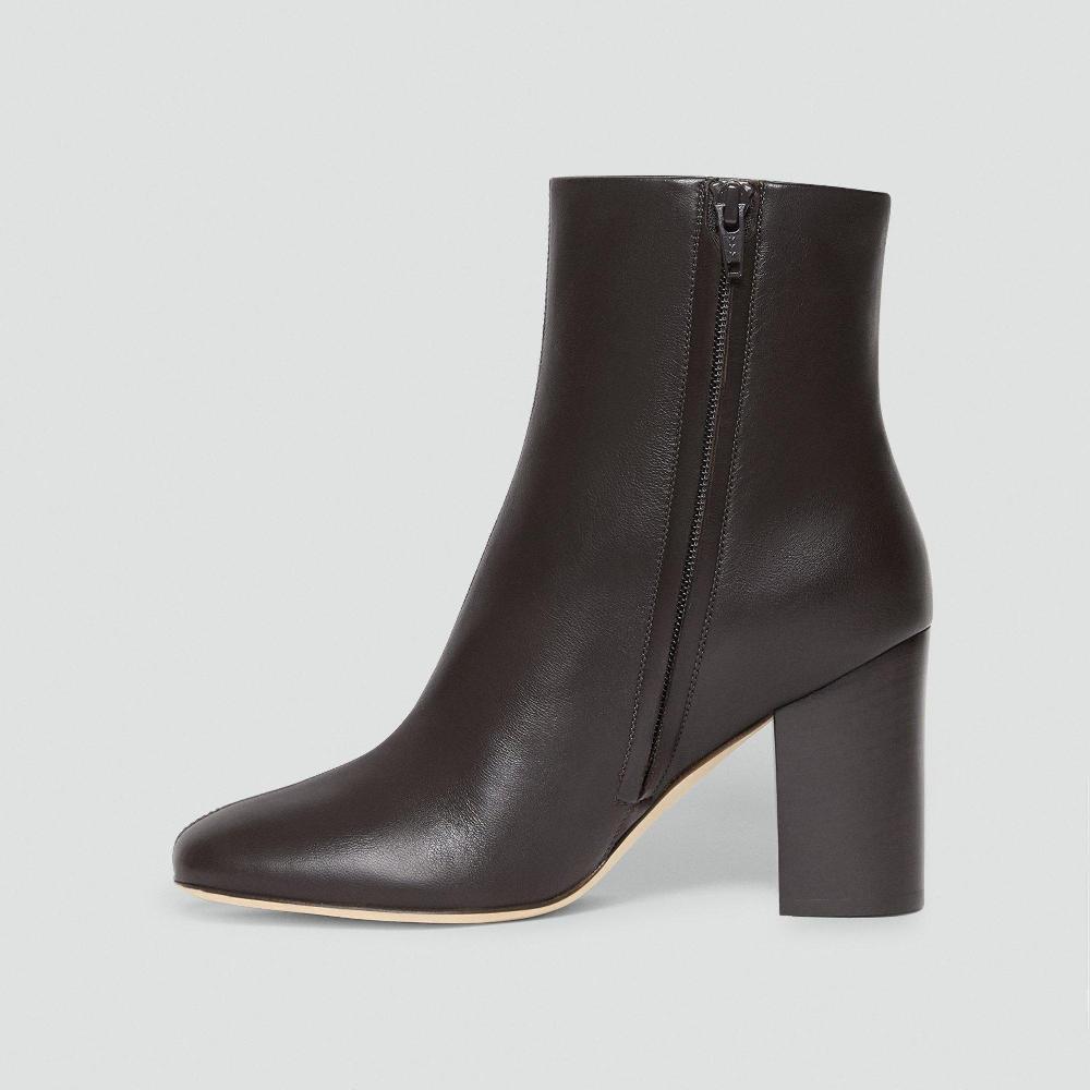 J Brand Ankle Boot In Smooth Leather Cacao