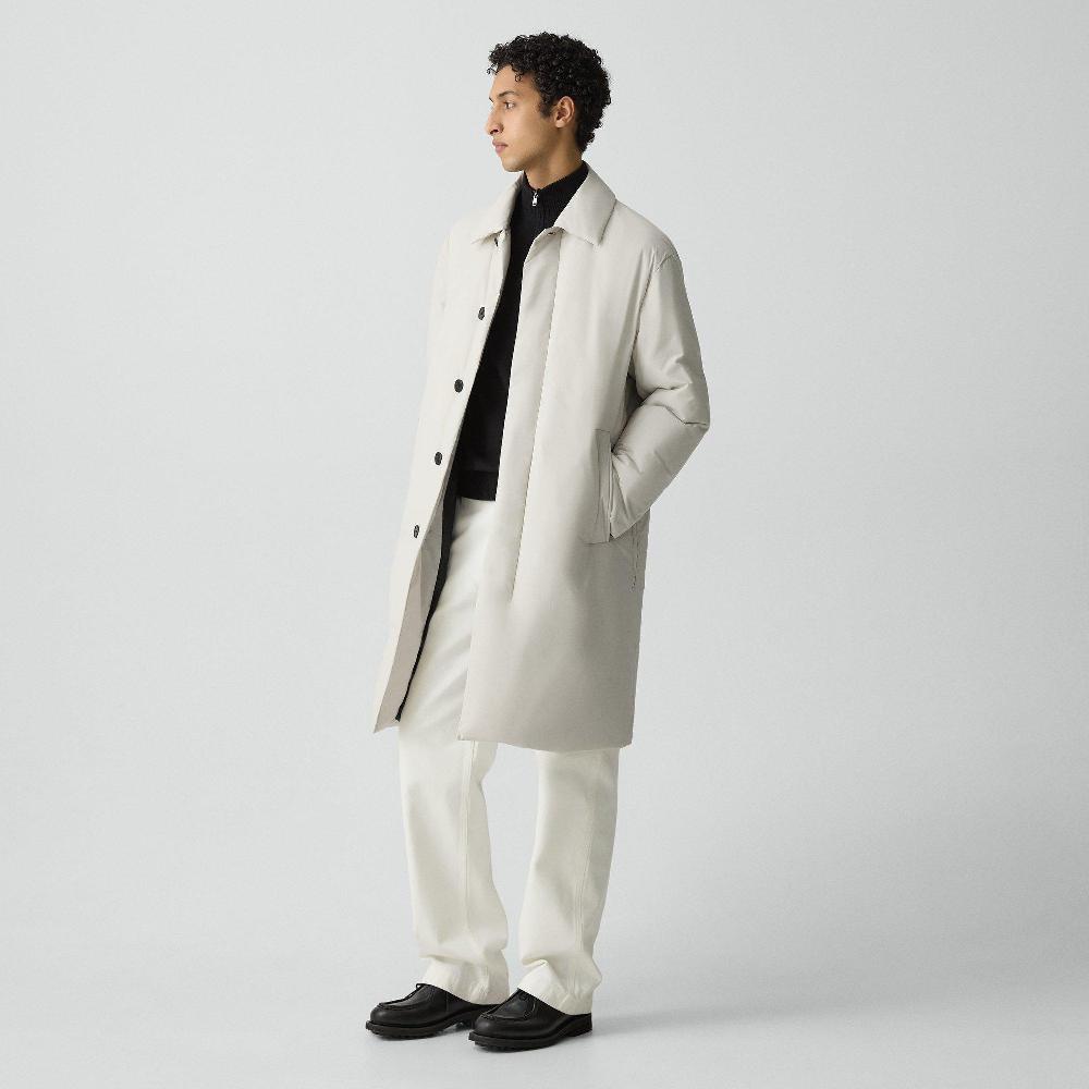 J Brand Car Coat In Motion Nylon Alabaster