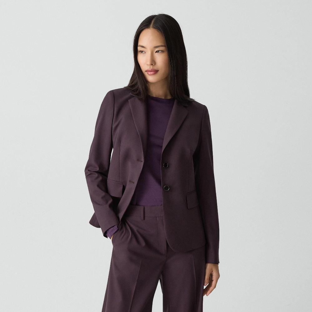 J Brand Carissa Blazer In Good Wool Dark Iris