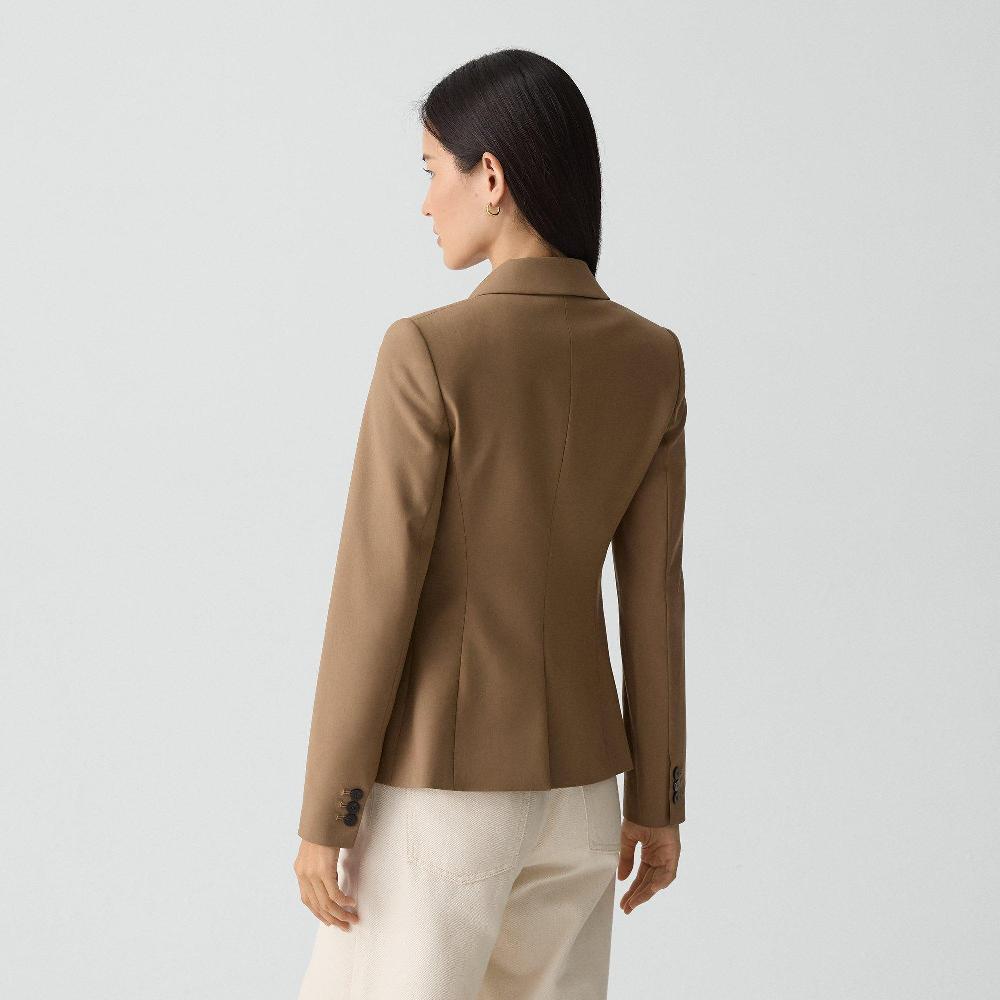 J Brand Carissa Blazer In Good Wool Truffle