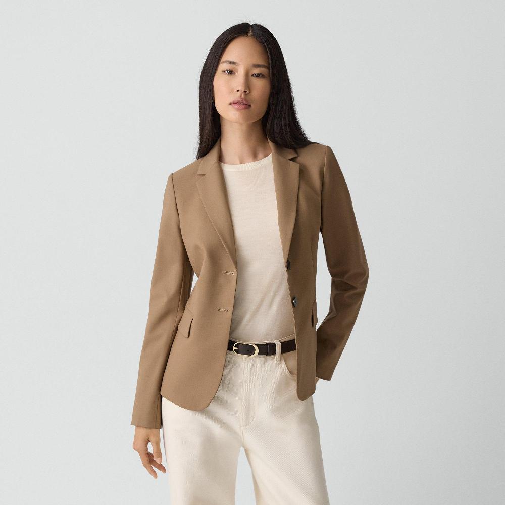 j brand Carissa Blazer in Good Wool truffle