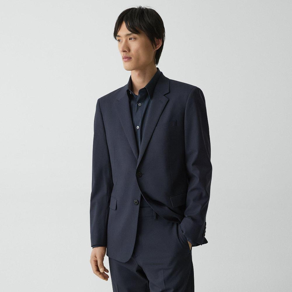 J Brand Chambers Blazer In Stretch Wool Navy