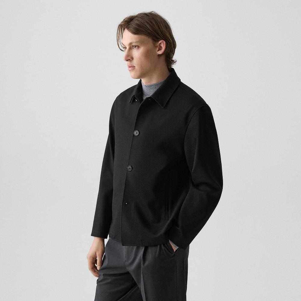 J Brand Chore Coat In Knit Twill Black