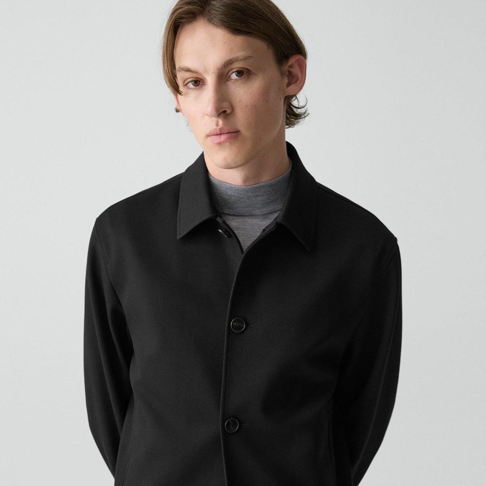 J Brand Chore Coat In Knit Twill Black