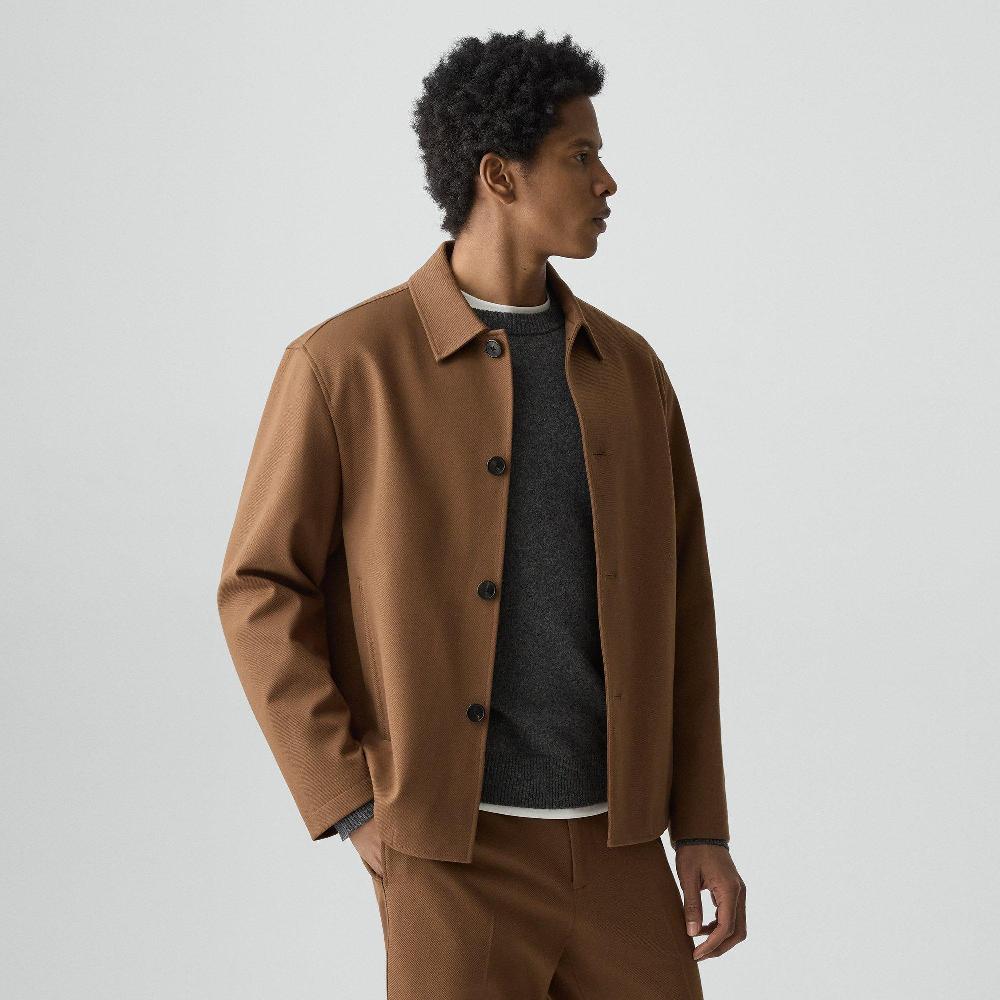 J Brand Chore Coat In Knit Twill Cafe