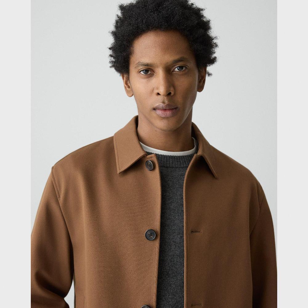 J Brand Chore Coat In Knit Twill Cafe