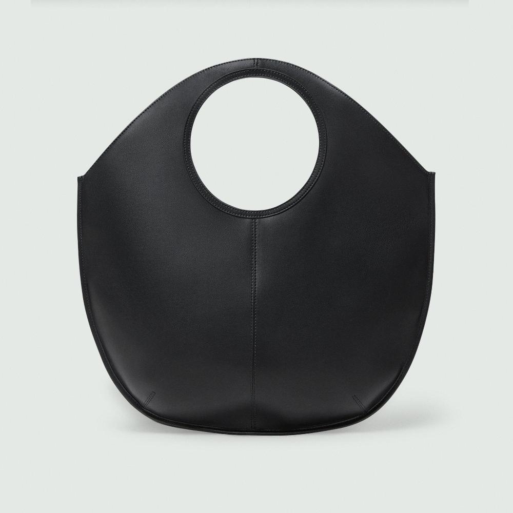 J Brand Circle Tote Bag In Leather Black