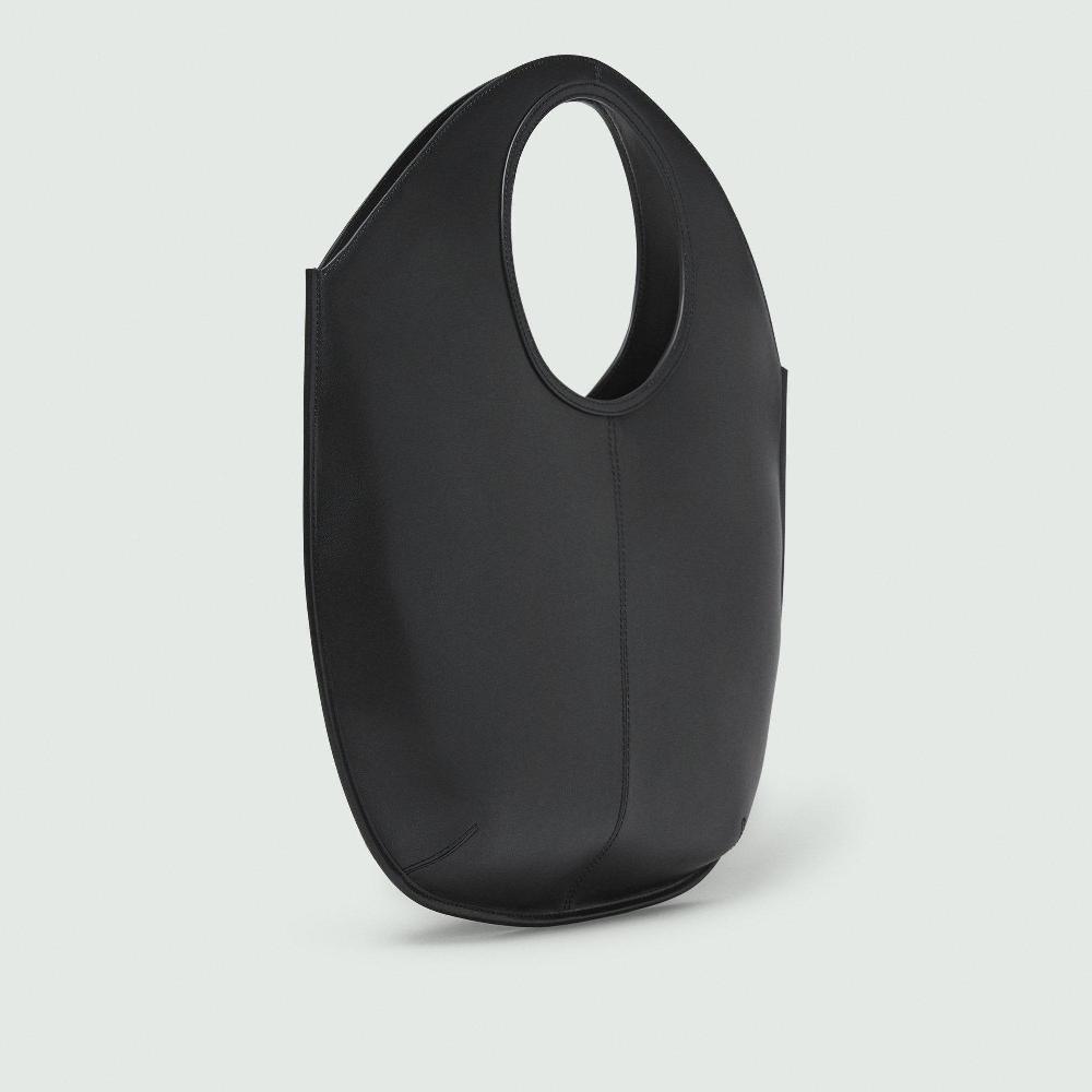 J Brand Circle Tote Bag In Leather Black