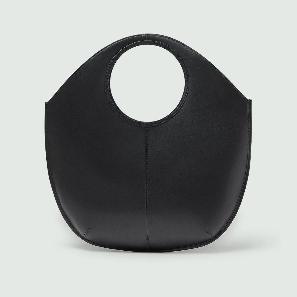 J Brand Circle Tote Bag In Leather Black