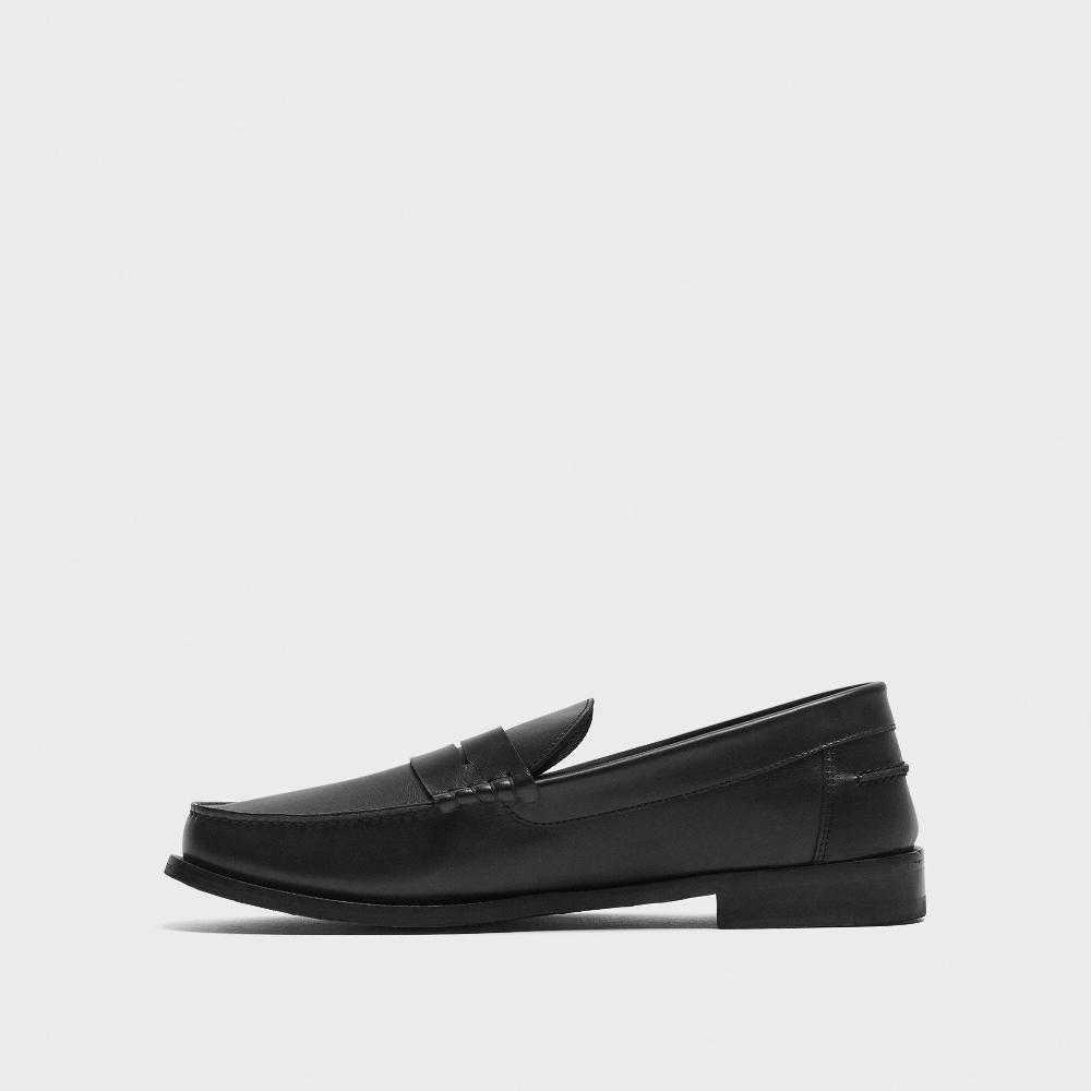 J Brand City Loafer In Leather Black