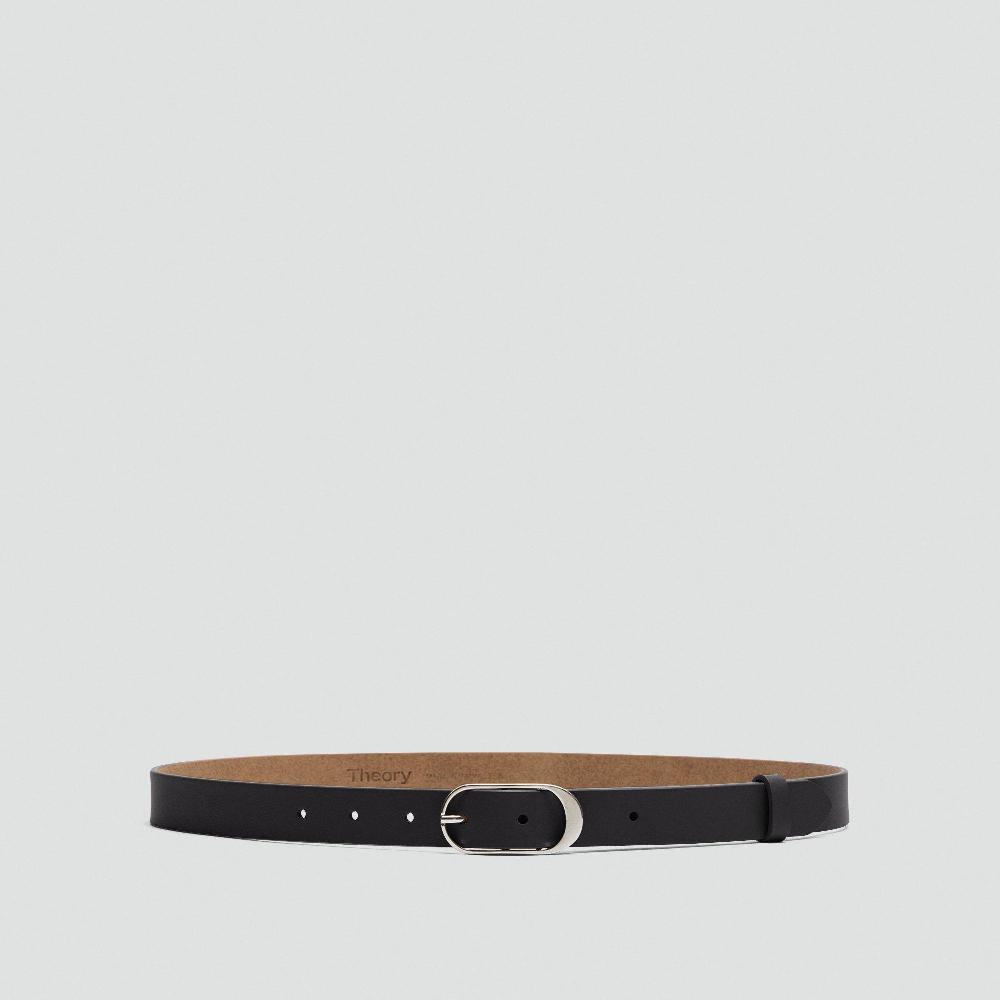 J Brand Classic Oblong Belt In Leather Black