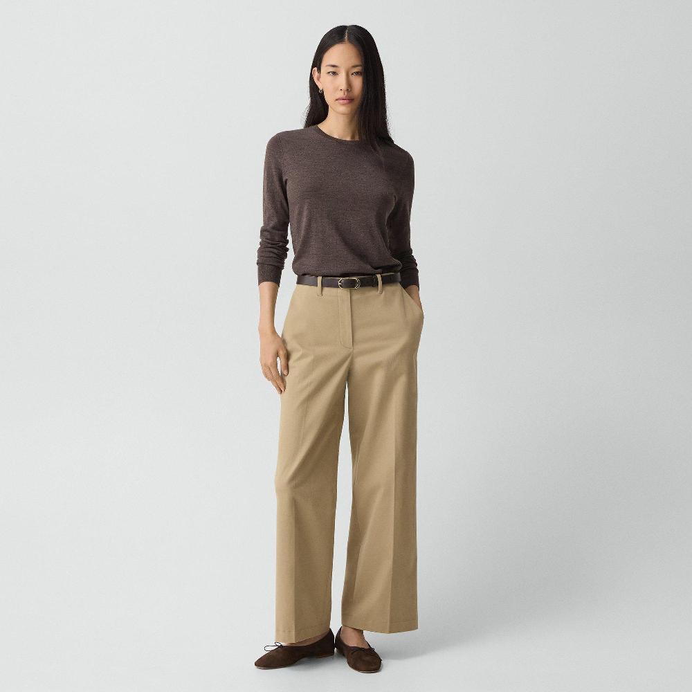 j brand Classic Oblong Belt in Leather cacao/gold