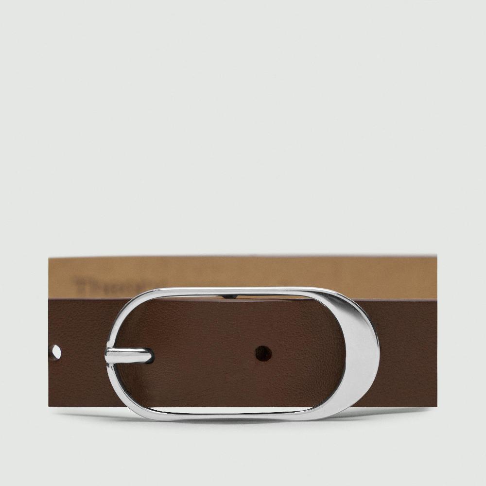 J Brand Classic Oblong Belt In Leather Date