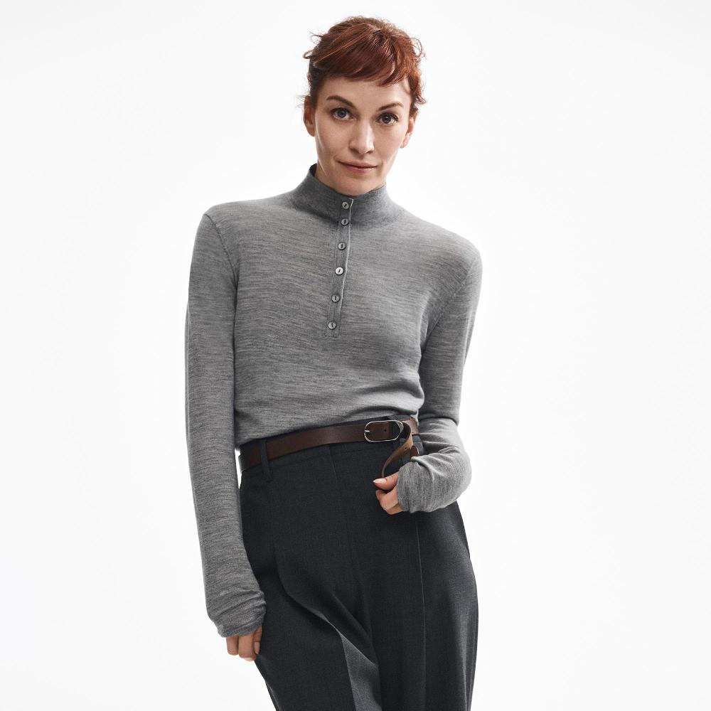 J Brand Classic Oblong Belt In Leather Date